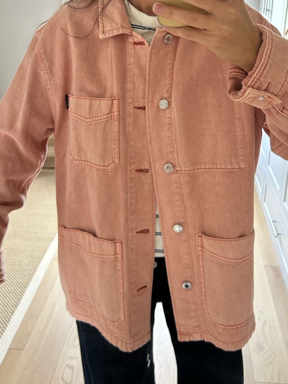 Frank & Oak peach Utility Jean Jacket - Picture 2 of 6